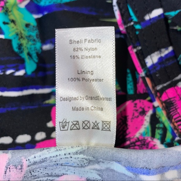 ATTARCO One Piece Swim w/Skirt Tropical Floral XL - Picture 8 of 8